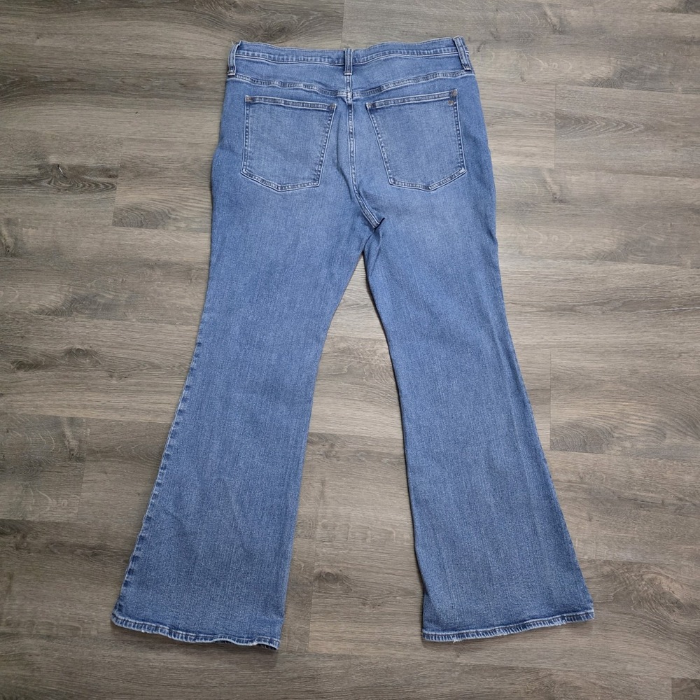 Madewell Skinny Flare Jeans 33 Medium Wash Stretch Denim Y2K Boho Festival - Picture 3 of 15